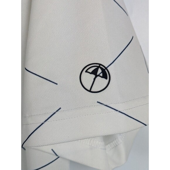 Arnold Palmer X Puma Geo Golf Polo Shirt Mens Medium Cloudspun White Blue - Picture 9 of 16